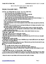 Đề cương ôn tập học kỳ II môn Vật lý Lớp 7 - Năm học 2012-2013 - Trường THCS Lê Thánh Tông